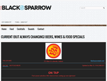 Tablet Screenshot of blacksparrowpub.com